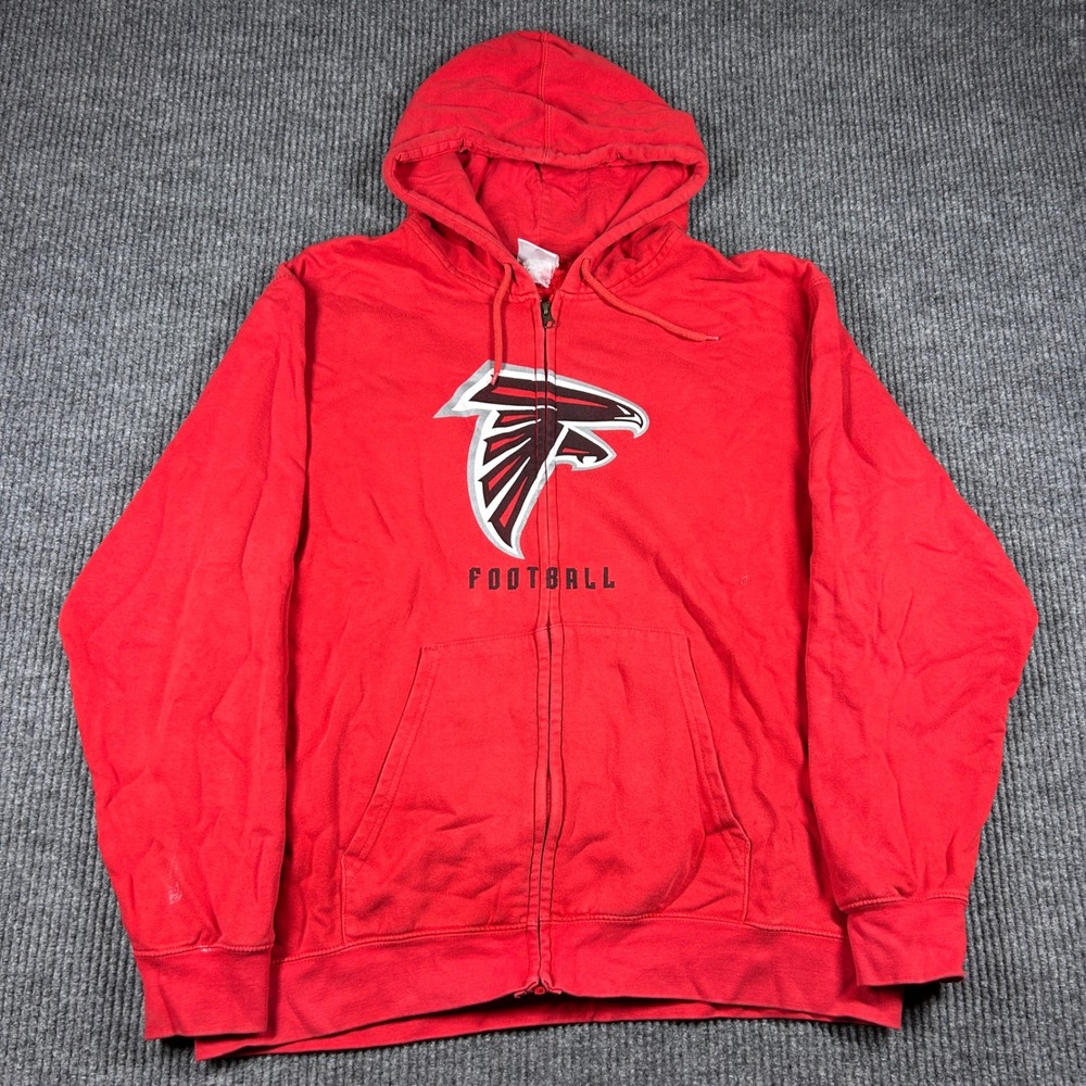 Majestic Atlanta Falcons Jacket Men's XL Football Full Zip Hoodie NFL Fan Gear